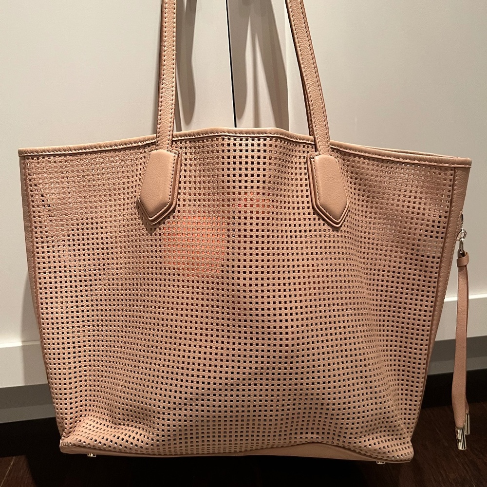 Cole Haan Leather Tote - dusty rose perforated leather!